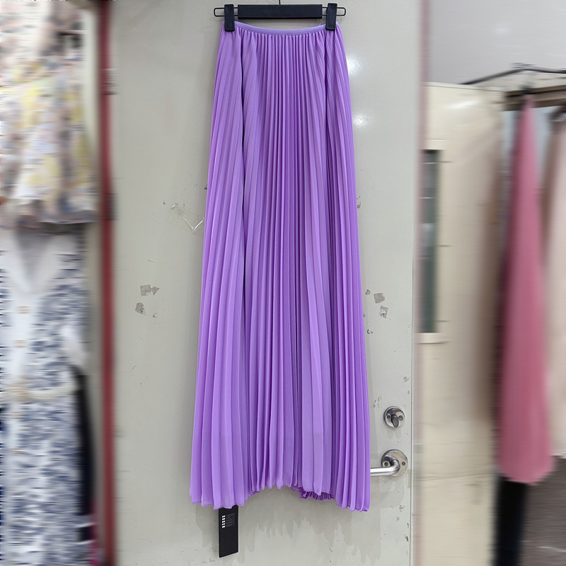 Thirteen line Australian lightweight chiffon white pleated skirt elegant long style high-end pleated yarn skirt C1 # 1937 Thirteen line Australian lightweight chiffon white pleated skirt elegant long style high-end pleated yarn skirt C1 # 1937