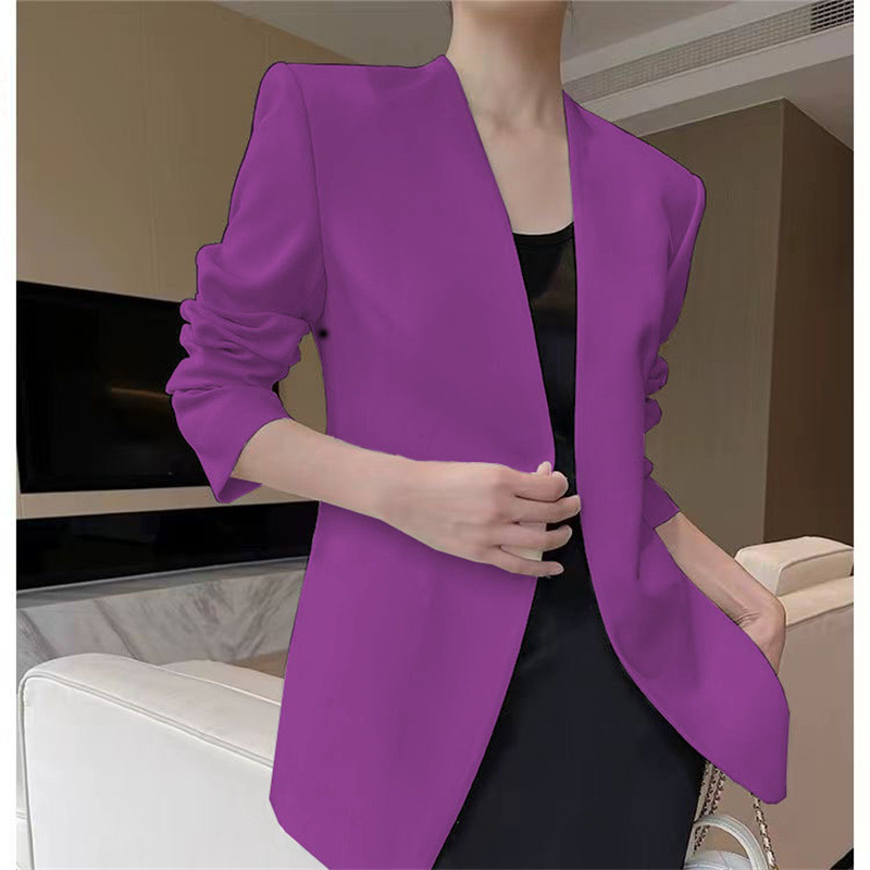 2025 New Small Suit Women's Coat Women's Spring and Autumn Foreign Trade Suit Versatile Fashion Simple Multi Color Top Women 2025 New Small Suit Women's Coat Women's Spring and Autumn Foreign Trade Suit Versatile Fashion Simple Multi Color Top Women