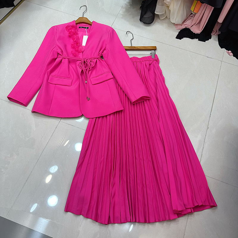 Thirteen line Australian high-end fashion suit temperament socialite suit+pleated skirt skirt two-piece set A2 # 1003 Thirteen line Australian high-end fashion suit temperament socialite suit+pleated skirt skirt two-piece set A2 # 1003