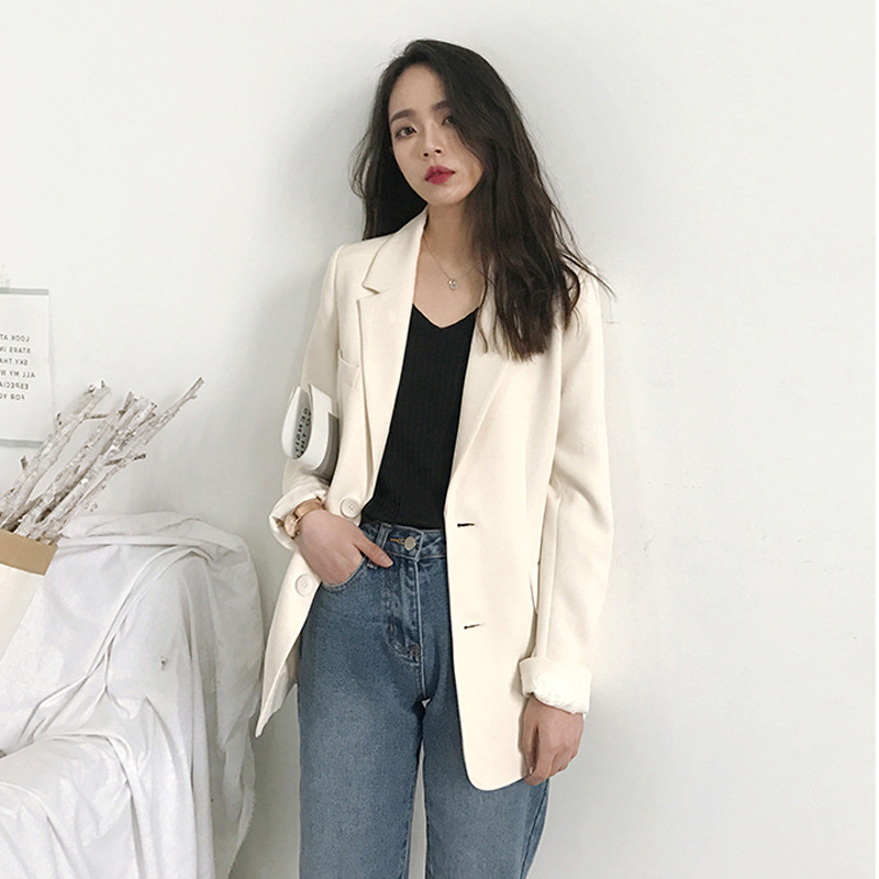 Women's new small suit jacket 2025 Korean version Spring and Autumn casual loose internet famous autumn suit top British trend Women's new small suit jacket 2025 Korean version Spring and Autumn casual loose internet famous autumn suit top British trend