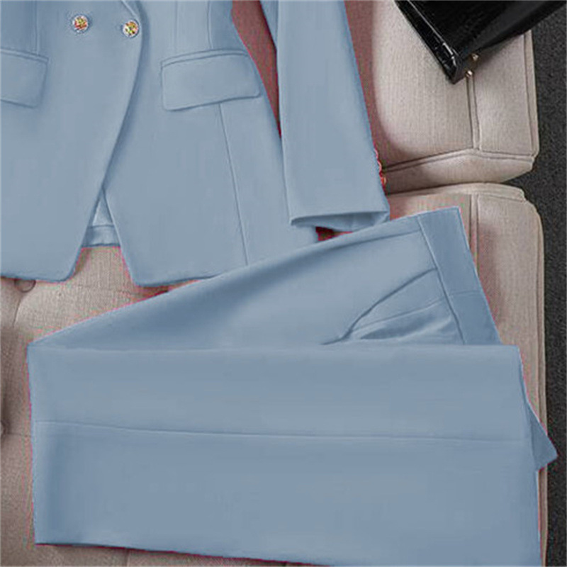 Small suit retro jacket slim fashion 2025 Spring and Autumn women's Korean version casual design sense top and trousers set Small suit retro jacket slim fashion 2025 Spring and Autumn women's Korean version casual design sense top and trousers set