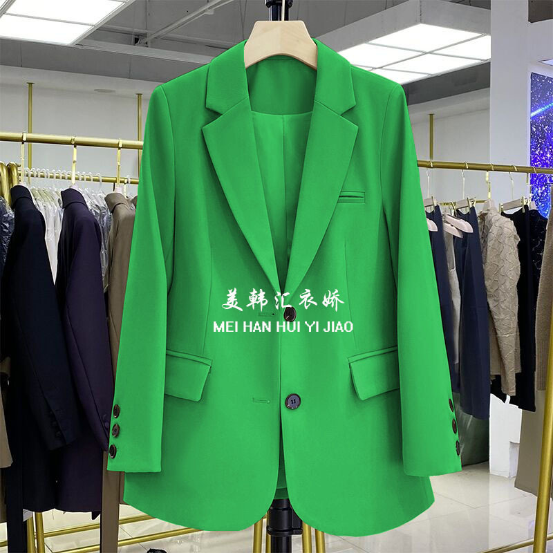 Coffee colored suit jacket for petite women, 2025 Spring and Autumn short style retro Korean casual slimming foreign trade suit for women Coffee colored suit jacket for petite women, 2025 Spring and Autumn short style retro Korean casual slimming foreign trade suit for women