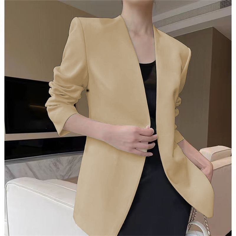 2025 New Small Suit Women's Coat Women's Spring and Autumn Foreign Trade Suit Versatile Fashion Simple Multi Color Top Women 2025 New Small Suit Women's Coat Women's Spring and Autumn Foreign Trade Suit Versatile Fashion Simple Multi Color Top Women