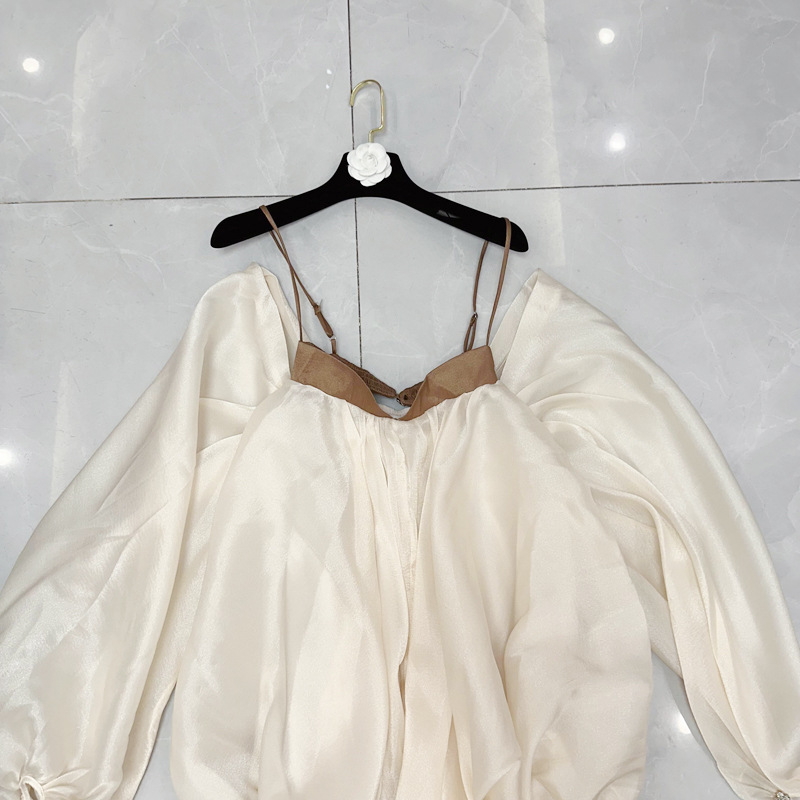 Thirteen Rows Summer New Bubble Age Reducing Pumpkin Strap Fake Two piece Dress Travel Photography Playful A2 # 8929 Thirteen Rows Summer New Bubble Age Reducing Pumpkin Strap Fake Two piece Dress Travel Photography Playful A2 # 8929