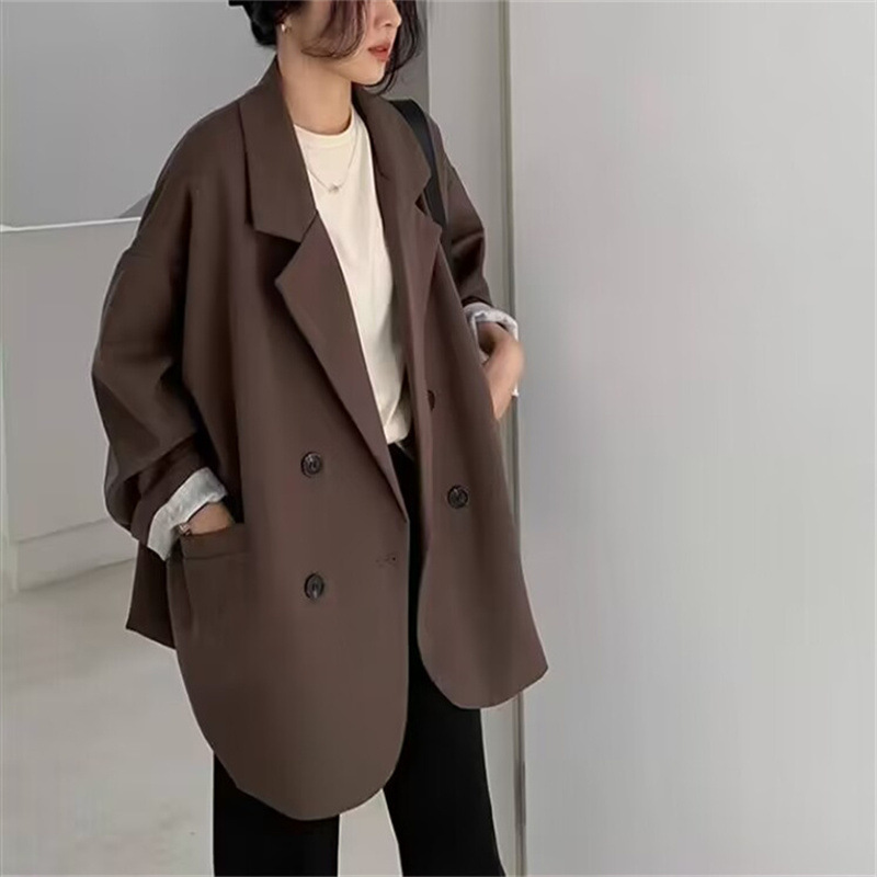 Spring and Autumn White Suit Jacket for Women 2025 Spring and Autumn New Style Leisure Internet Celebrity Explosive Street Loose Small Suit Spring and Autumn White Suit Jacket for Women 2025 Spring and Autumn New Style Leisure Internet Celebrity Explosive Street Loose Small Suit