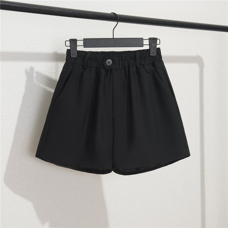 Spring/summer shorts for women, high waisted A-line oversized black, autumn thin, casual base, spring loose wide leg pants Spring/summer shorts for women, high waisted A-line oversized black, autumn thin, casual base, spring loose wide leg pants
