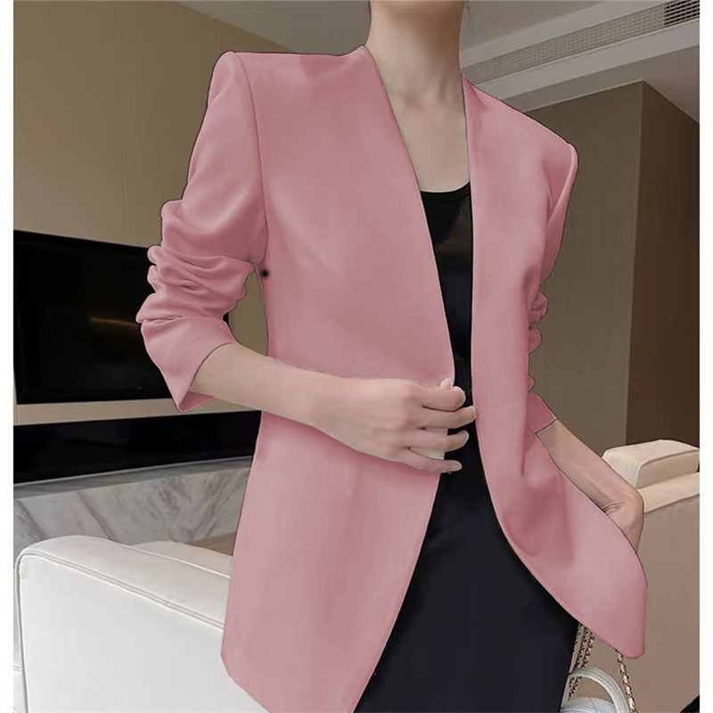 2025 New Small Suit Women's Coat Women's Spring and Autumn Foreign Trade Suit Versatile Fashion Simple Multi Color Top Women 2025 New Small Suit Women's Coat Women's Spring and Autumn Foreign Trade Suit Versatile Fashion Simple Multi Color Top Women