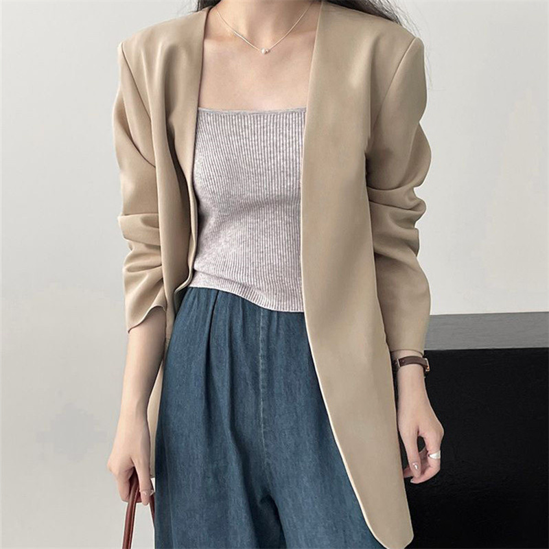 2025 New Small Suit Coat Spring and Autumn Early Autumn Suit Versatile Fashion Simple Early Spring Casual Top for Women 2025 New Small Suit Coat Spring and Autumn Early Autumn Suit Versatile Fashion Simple Early Spring Casual Top for Women