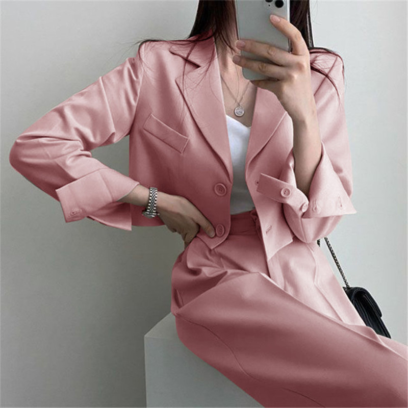 Pink suit jacket for women in the spring and autumn of 2025, short and trendy Korean style casual suit jacket for women Pink suit jacket for women in the spring and autumn of 2025, short and trendy Korean style casual suit jacket for women