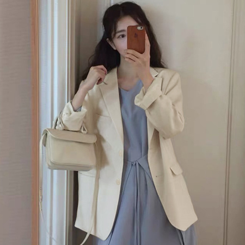 Suit jacket for women 2025 Spring and Autumn Internet celebrity new autumn outfit Korean version loose suit pink casual suit jacket for women Suit jacket for women 2025 Spring and Autumn Internet celebrity new autumn outfit Korean version loose suit pink casual suit jacket for women