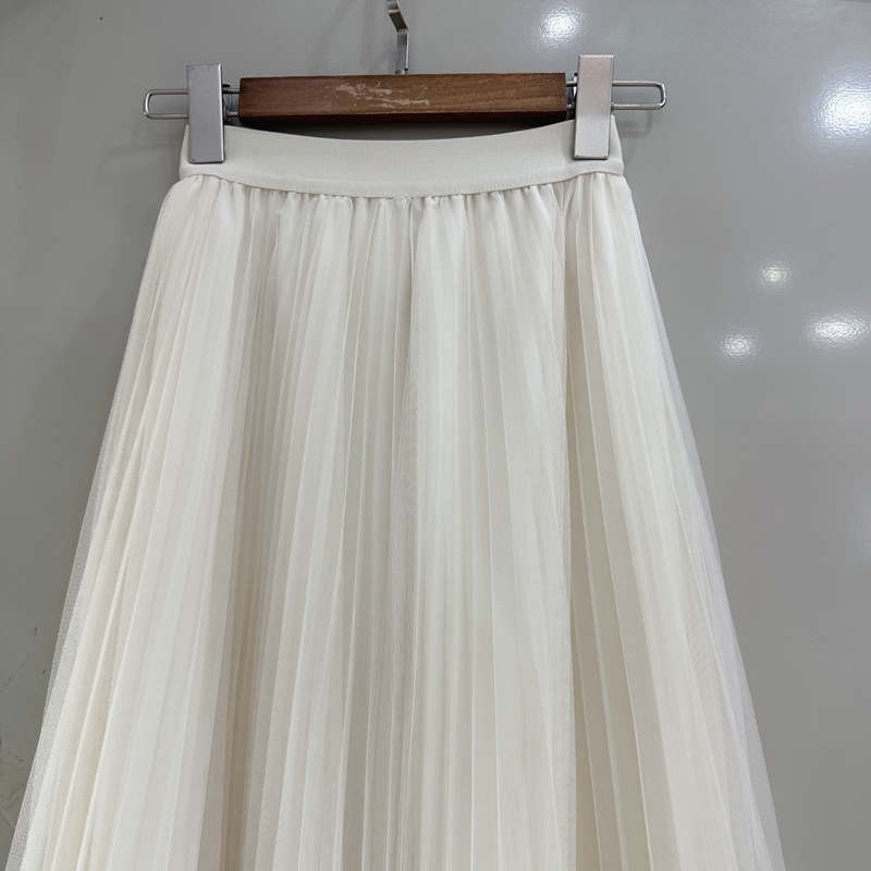 Thirteen line high-end hanging mesh skirt, high waisted pleated skirt, mid length fluffy skirt, pearl skirt C1 # 1938 Thirteen line high-end hanging mesh skirt, high waisted pleated skirt, mid length fluffy skirt, pearl skirt C1 # 1938