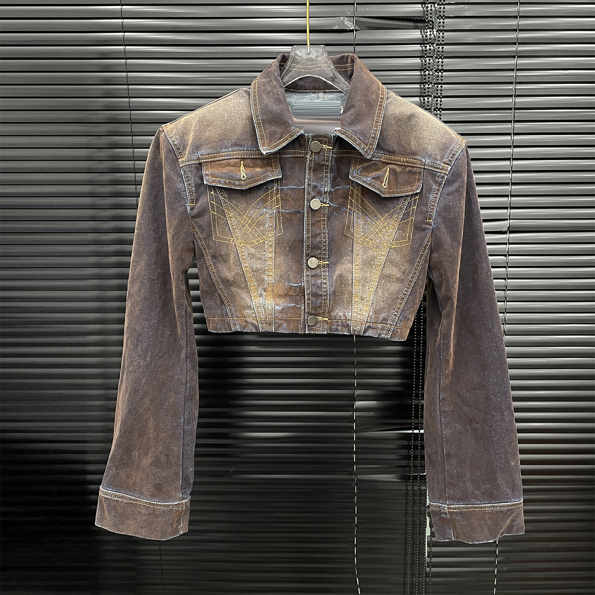 European station women's retro fashion set 2025 Spring and Autumn niche denim jacket+skirt two-piece set trendy brand European station women's retro fashion set 2025 Spring and Autumn niche denim jacket+skirt two-piece set trendy brand