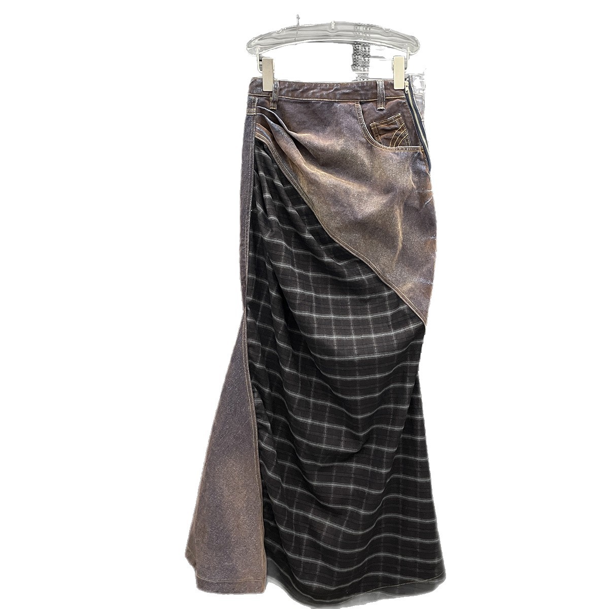 European station women's retro fashion set 2025 Spring and Autumn niche denim jacket+skirt two-piece set trendy brand European station women's retro fashion set 2025 Spring and Autumn niche denim jacket+skirt two-piece set trendy brand