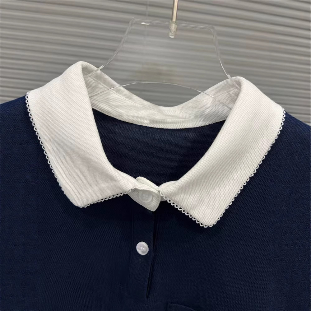 European 2025 Spring/Summer New Style French Retro Color Contrasting Splicing Strap Top Women's Slimming Short Sleeve T-shirt Two Piece Set European 2025 Spring/Summer New Style French Retro Color Contrasting Splicing Strap Top Women's Slimming Short Sleeve T-shirt Two Piece Set