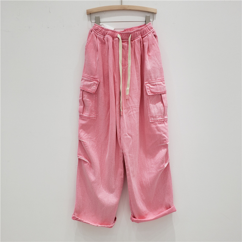 China-Chic American street niche design retro loose silhouette patch pocket overalls casual Harun trousers children fashion China-Chic American street niche design retro loose silhouette patch pocket overalls casual Harun trousers children fashion