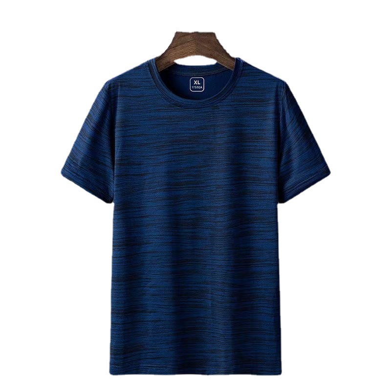 Short sleeved men's 2023 summer thin plus size sports clothes, star dotted ice silk men's casual loose round neck T-shirt Short sleeved men's 2023 summer thin plus size sports clothes, star dotted ice silk men's casual loose round neck T-shirt