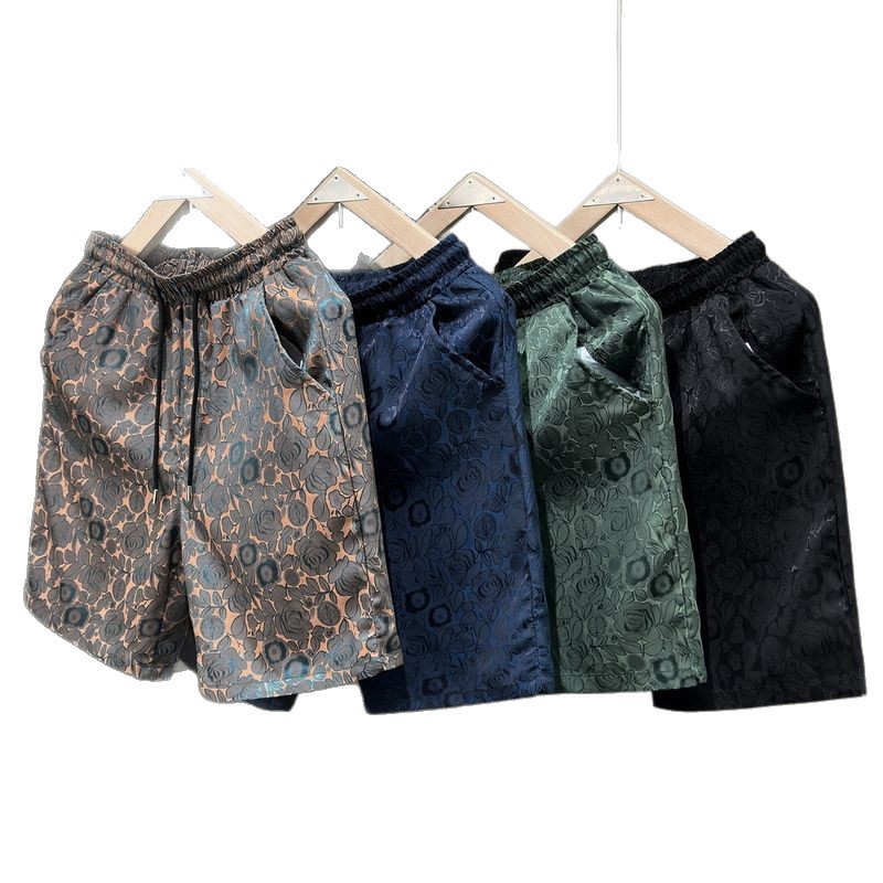 Ice silk quick drying summer trend mid pants handsome thin casual five quarter pants student trendy brand shorts men Ice silk quick drying summer trend mid pants handsome thin casual five quarter pants student trendy brand shorts men