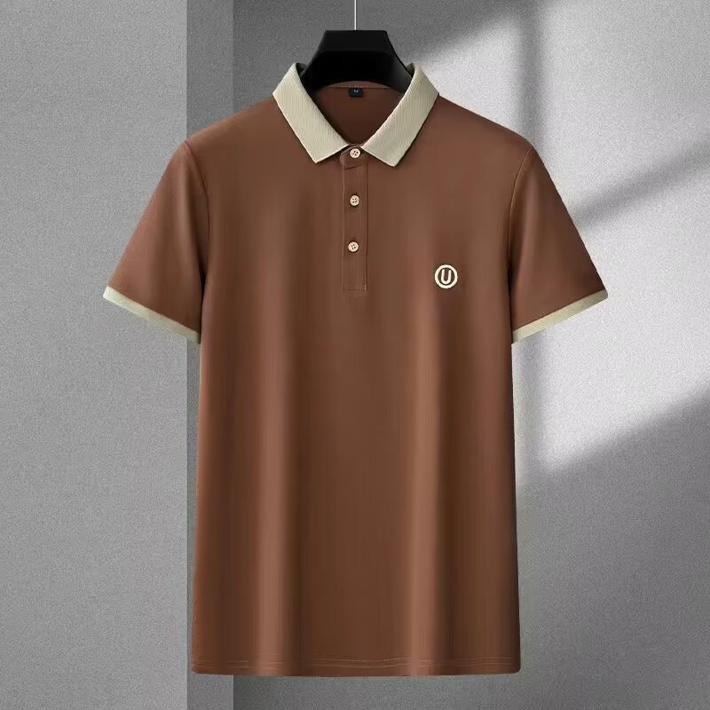 Summer New Embroidered Men's Polo Shirt Men's Short Sleeve Collar Business Half Sleeve Explosive Top Summer New Embroidered Men's Polo Shirt Men's Short Sleeve Collar Business Half Sleeve Explosive Top