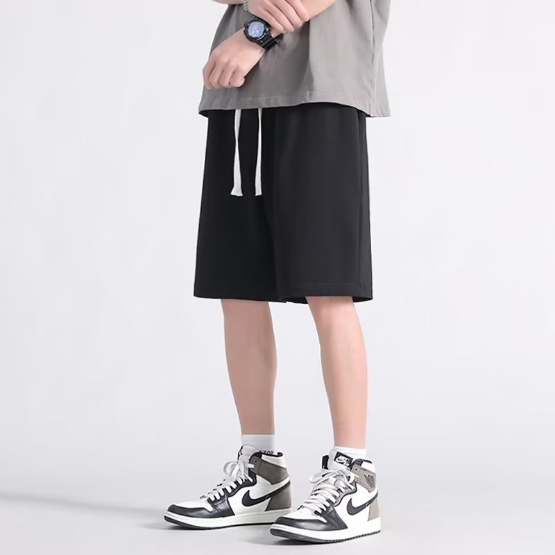 Clothing Korean version five quarter pants loose oversized imitation cotton foreign trade spot casual youth straight tube outer middle pants Clothing Korean version five quarter pants loose oversized imitation cotton foreign trade spot casual youth straight tube outer middle pants