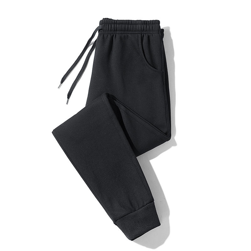 Casual sanitary pants for men in autumn and winter, new Korean version, large size, toe binding, thickened, trendy printing, spot wholesale, plus velvet pants