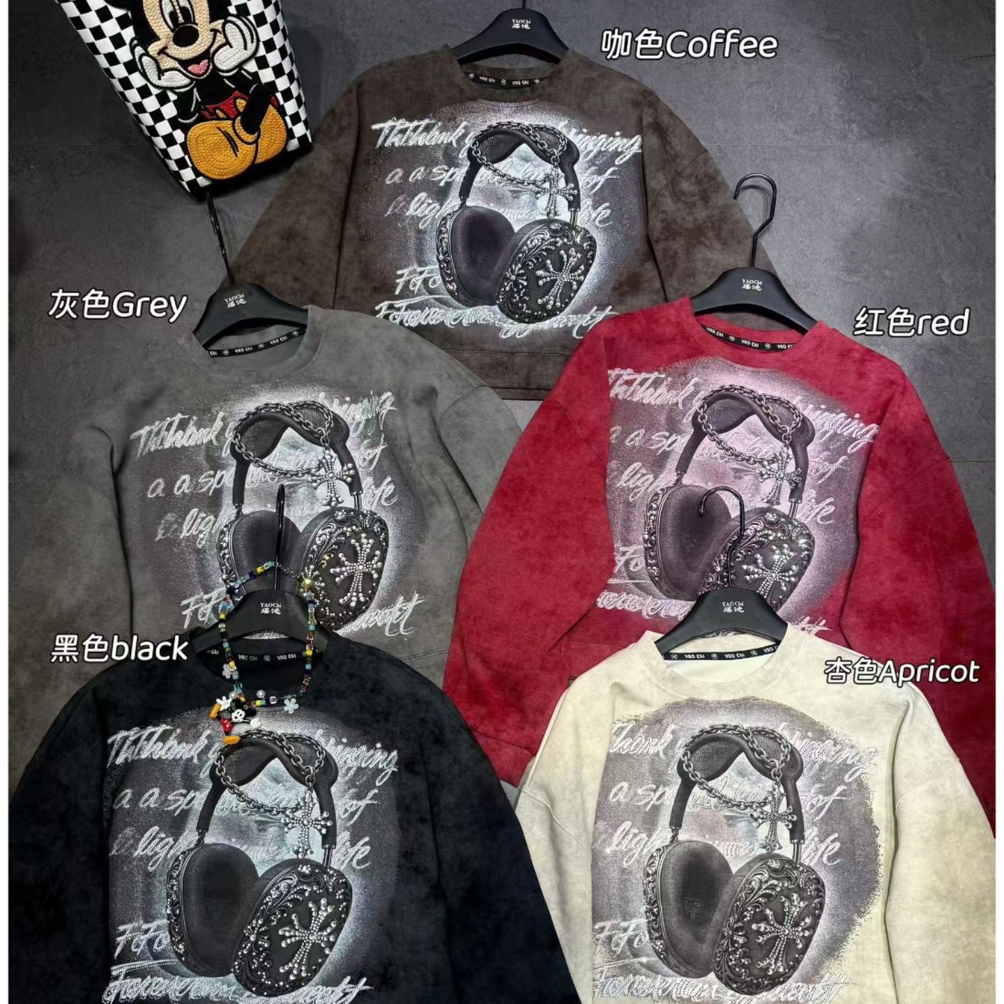 European style design heavy industry hot stamping long sleeved T-shirt for women 2025 new popular round neck top loose casual T-shirt