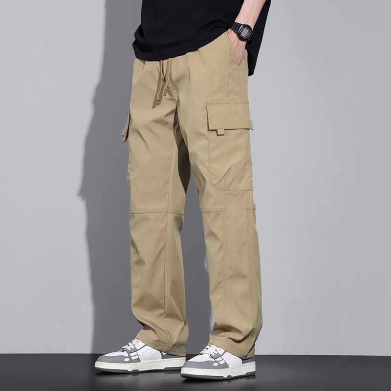 New Multi Pocket Youth Pants Men's Casual Pants Spring/Summer Work Pants Men's Trendy Brand Loose