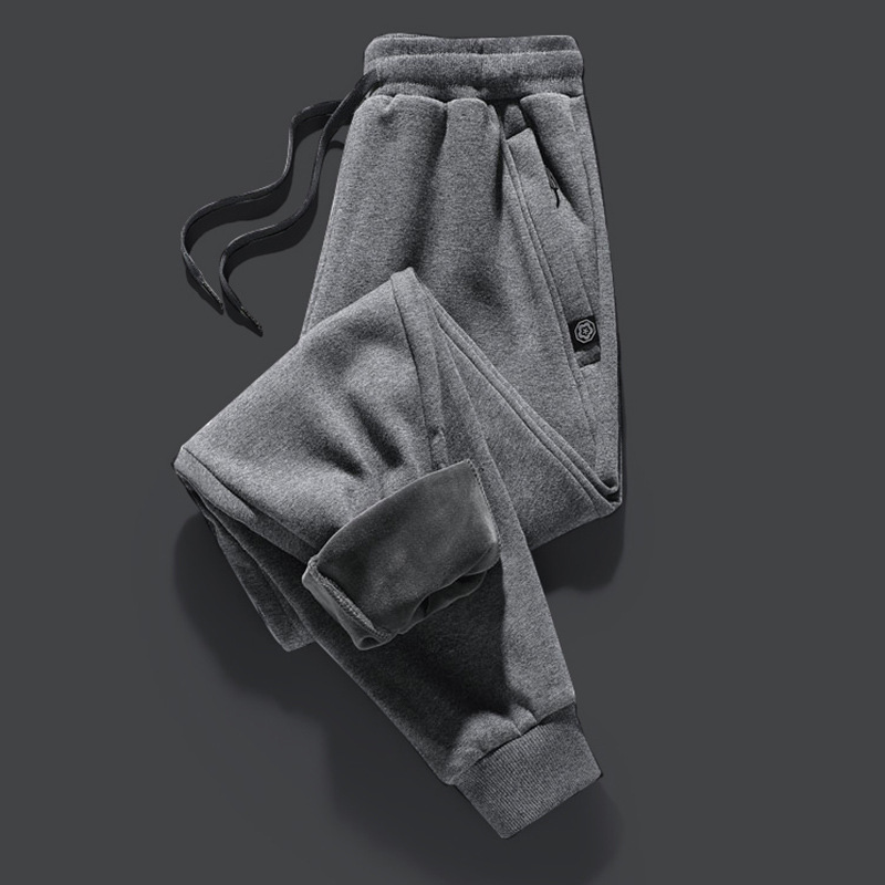 Casual long pants for men in autumn and winter, new sports Korean version, trendy spot wholesale, plush thick zipper sanitary pants Casual long pants for men in autumn and winter, new sports Korean version, trendy spot wholesale, plush thick zipper sanitary pants