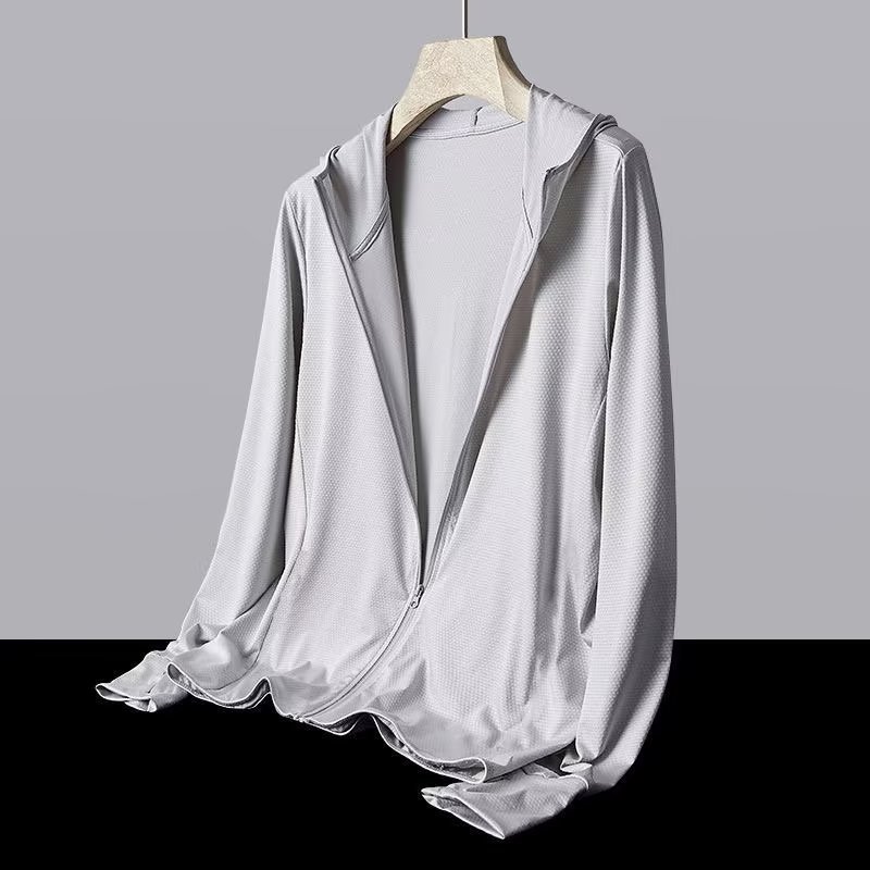 Manufacturer's Source Sunscreen Clothes Summer Thin Couple's Versatile Loose Ice Silk Mesh Breathable Outdoor Sunscreen Clothes for Men