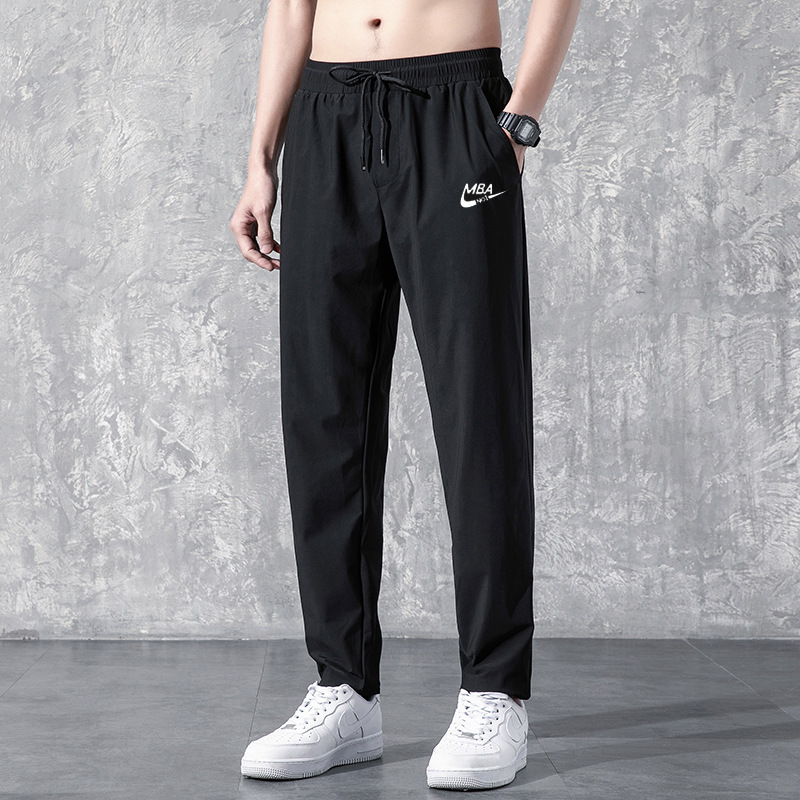 Clothing straight leg pants for men, summer new Korean style trendy sweatpants, plus size casual pants, loose sports pants