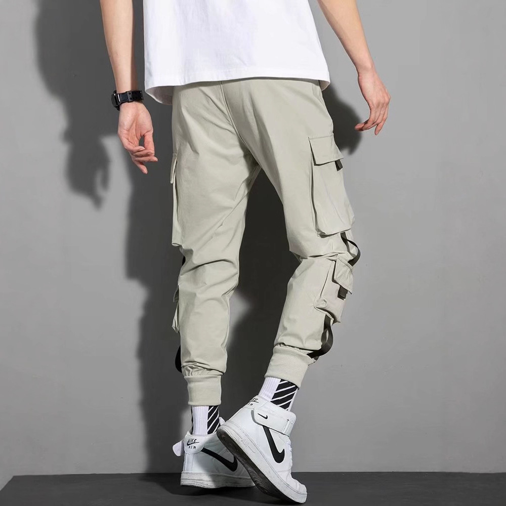 Clothing thin style multi pocket American work pants for men, foreign trade spot wholesale, foot binding Harlan cropped pants Clothing thin style multi pocket American work pants for men, foreign trade spot wholesale, foot binding Harlan cropped pants