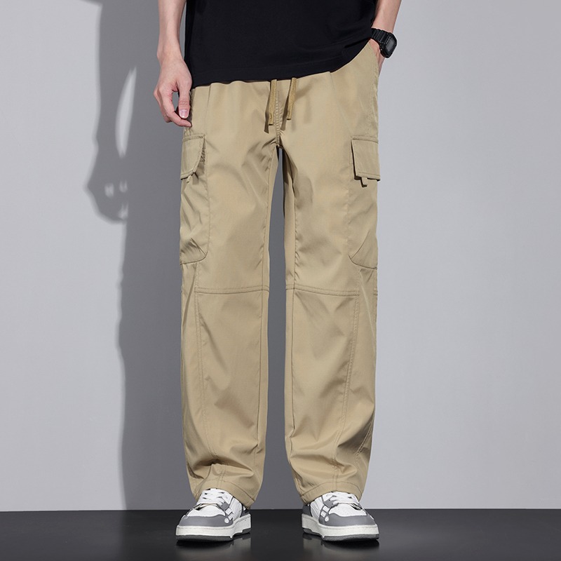 New Multi Pocket Trendy Brand Loose Youth Pants Men's Casual Pants Spring/Summer Work Pants Men