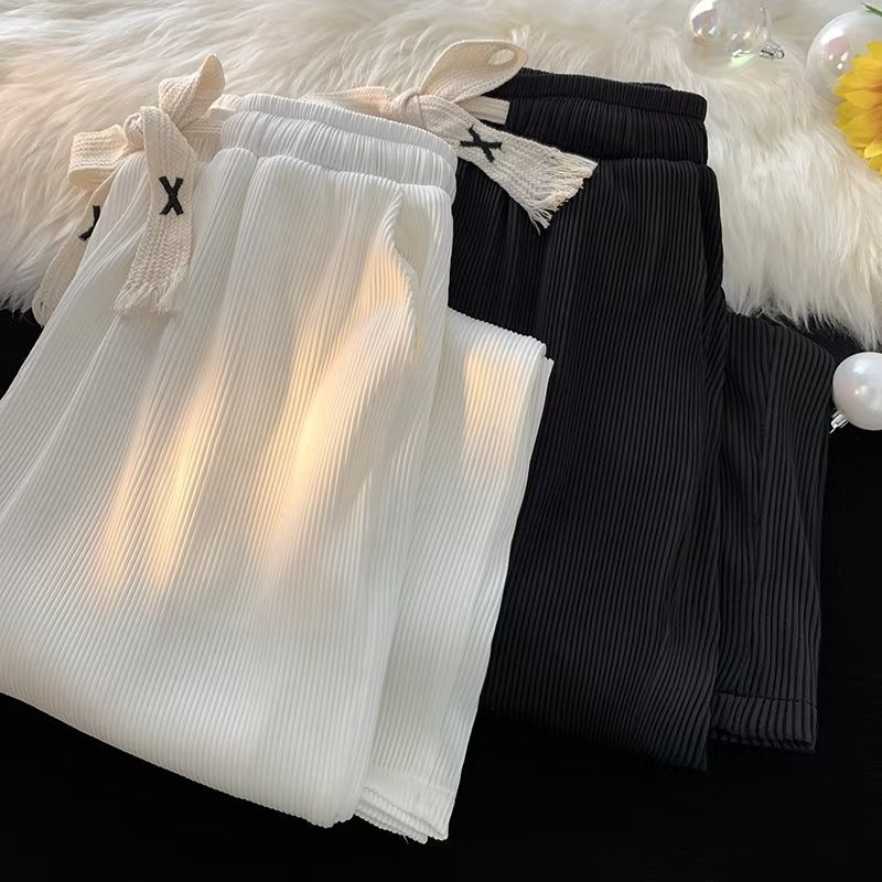 Pants for men with spring and autumn drape, ins design sense, rugged and handsome high street sports pants, loose straight leg wide leg casual pants, trendy