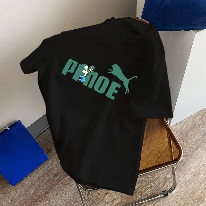 2025 New Men's Summer Short sleeved T-shirt Trendy Printed Handsome Half Sleeve Thin Round Neck Trendy Sportswear