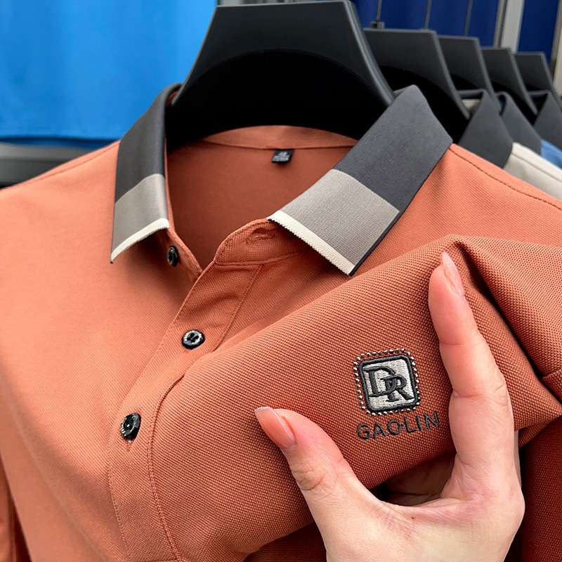 Short sleeved T-shirt men's summer new style men's thin business polo shirt dad T-shirt top wholesale Short sleeved T-shirt men's summer new style men's thin business polo shirt dad T-shirt top wholesale