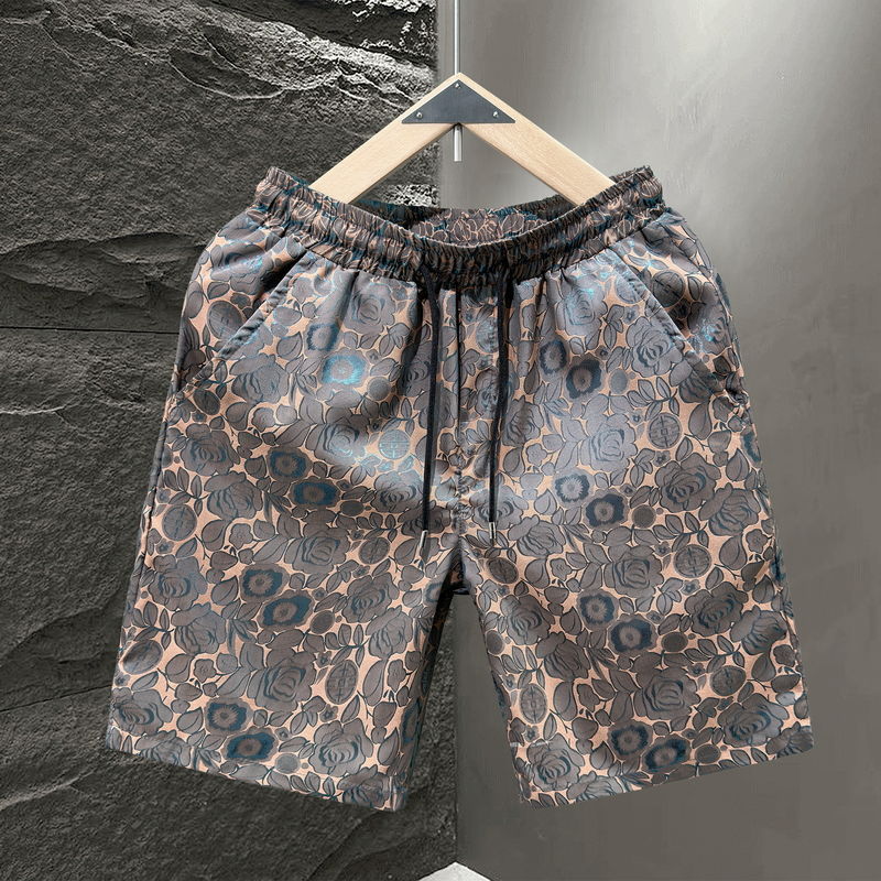 Ice silk quick drying summer trend mid pants handsome thin casual five quarter pants student trendy brand shorts men Ice silk quick drying summer trend mid pants handsome thin casual five quarter pants student trendy brand shorts men