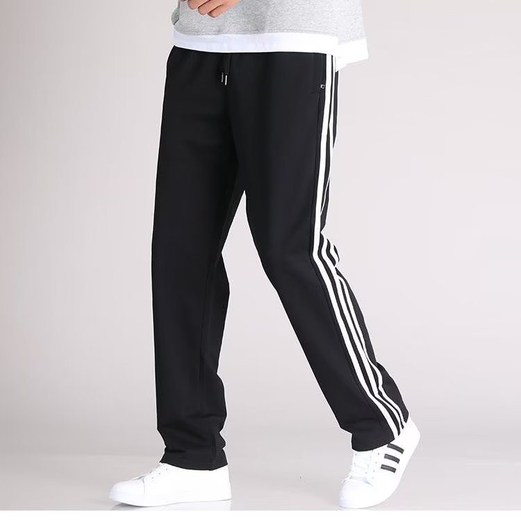 Loose fitting straight leg casual pants for men in spring and summer, new three bar school uniform pants, thin and oversized long pants Loose fitting straight leg casual pants for men in spring and summer, new three bar school uniform pants, thin and oversized long pants