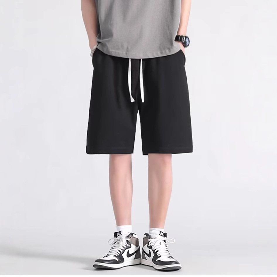 Clothing Korean version five quarter pants loose oversized imitation cotton foreign trade spot casual youth straight tube outer middle pants Clothing Korean version five quarter pants loose oversized imitation cotton foreign trade spot casual youth straight tube outer middle pants