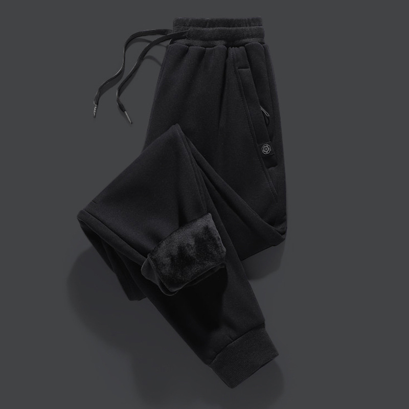 Casual long pants for men in autumn and winter, new sports Korean version, trendy spot wholesale, plush thick zipper sanitary pants Casual long pants for men in autumn and winter, new sports Korean version, trendy spot wholesale, plush thick zipper sanitary pants