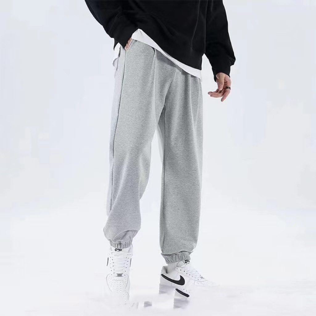 New casual sports pants for men, summer drawstring legs, nine inch long pants, student pants, cross-border wholesale casual pants