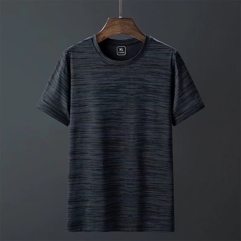Short sleeved men's 2023 summer thin plus size sports clothes, star dotted ice silk men's casual loose round neck T-shirt Short sleeved men's 2023 summer thin plus size sports clothes, star dotted ice silk men's casual loose round neck T-shirt