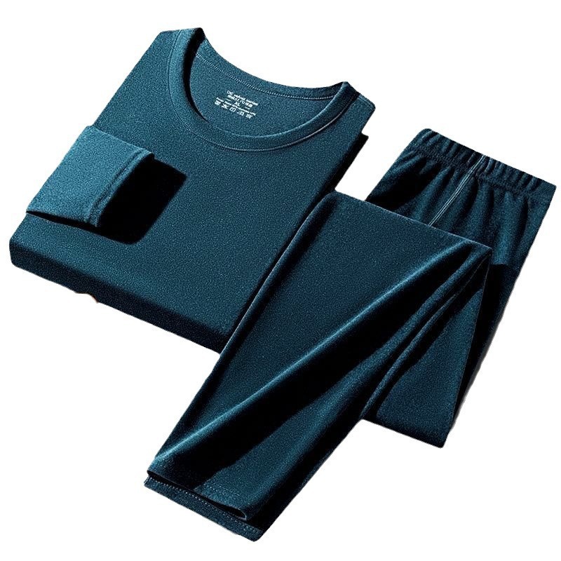 Autumn and winter self heating double-sided German velvet men's thermal underwear men's set with thick velvet autumn clothes and pants set