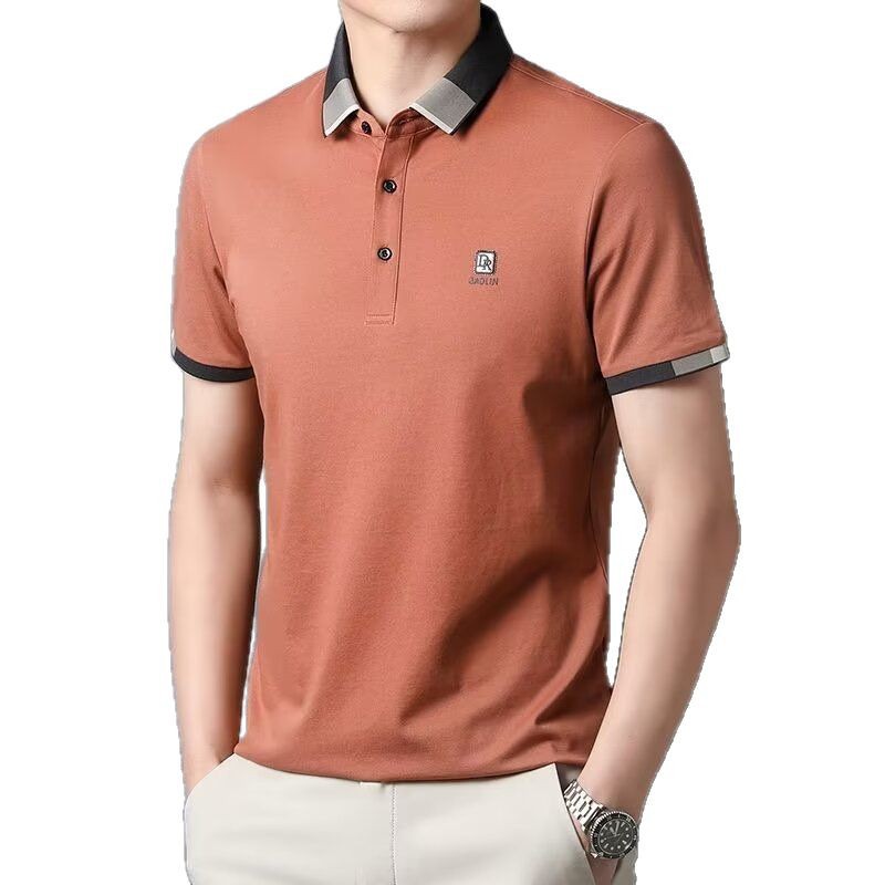 Short sleeved t-shirt men's summer new item men's thin business polo shirt dad T-shirt slim fit high-end Short sleeved t-shirt men's summer new item men's thin business polo shirt dad T-shirt slim fit high-end