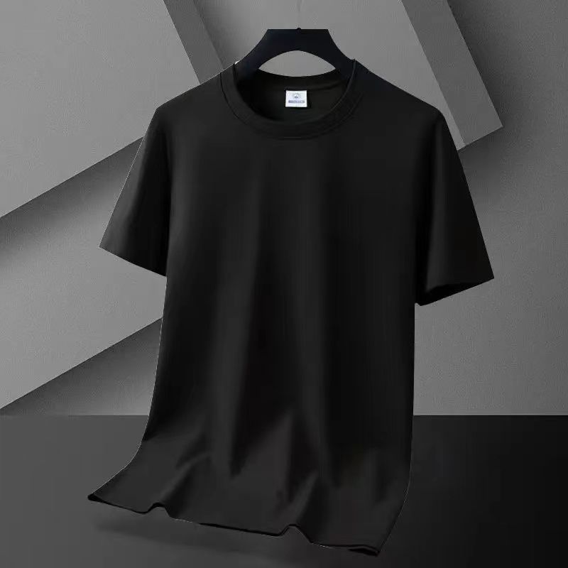 Solid color and multi-color optional short sleeved T-shirt for men 2024 new summer round neck half sleeved gray slim fit thin short T-shirt for men