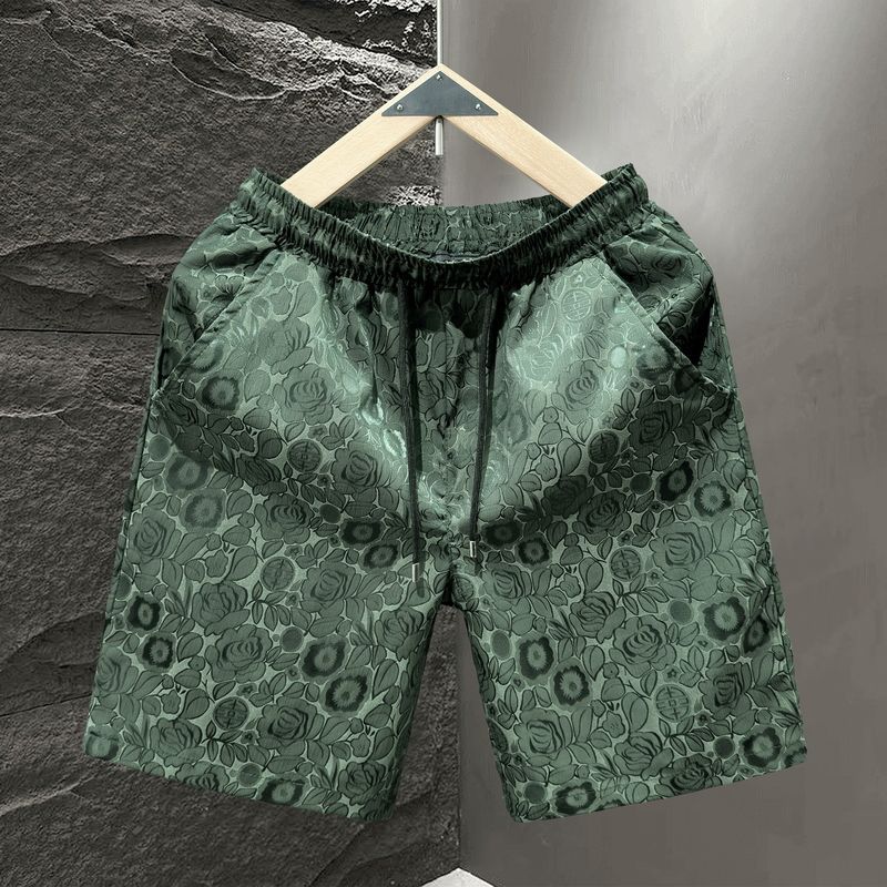 Ice silk quick drying summer trend mid pants handsome thin casual five quarter pants student trendy brand shorts men Ice silk quick drying summer trend mid pants handsome thin casual five quarter pants student trendy brand shorts men