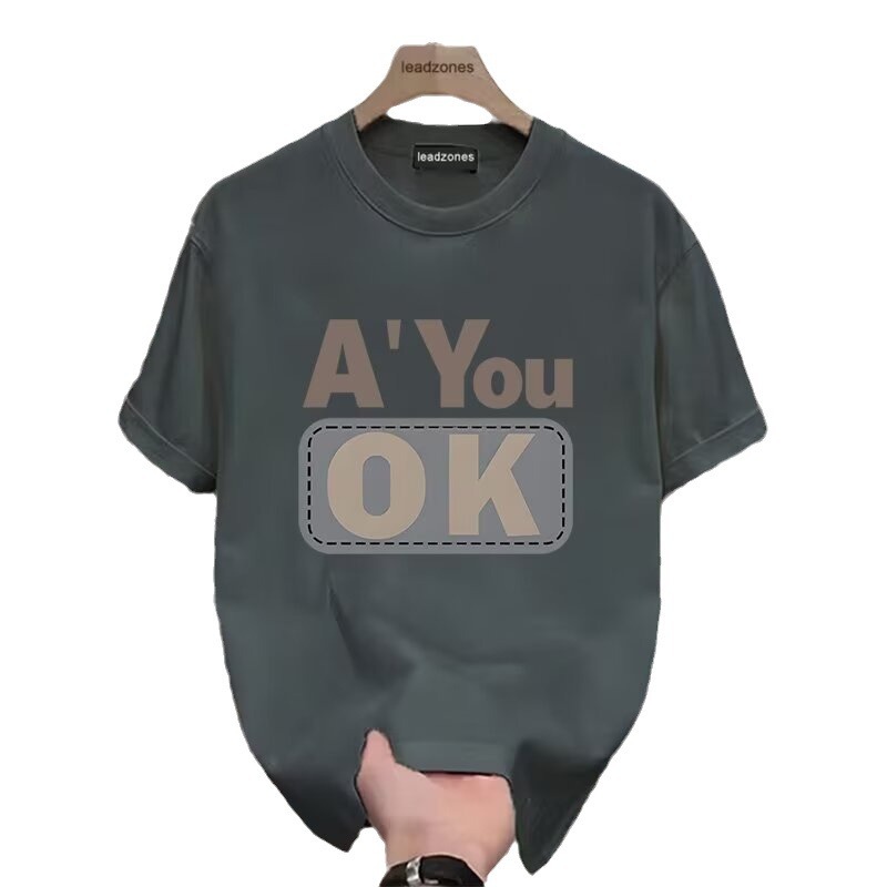 Short sleeved T-shirt, men's clothing, T-shirt, half sleeved summer base shirt, men's and women's decoration body style, printed one-piece hair collection