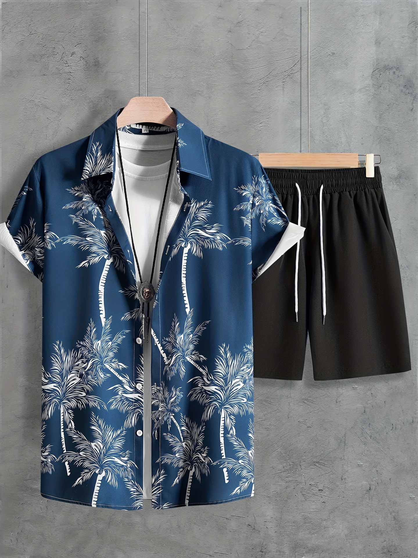 European and American Cross border 2024 Summer New Shirt and Shorts Set 3D Printed Casual Vacation Men's cardigan Two Piece Set European and American Cross border 2024 Summer New Shirt and Shorts Set 3D Printed Casual Vacation Men's cardigan Two Piece Set