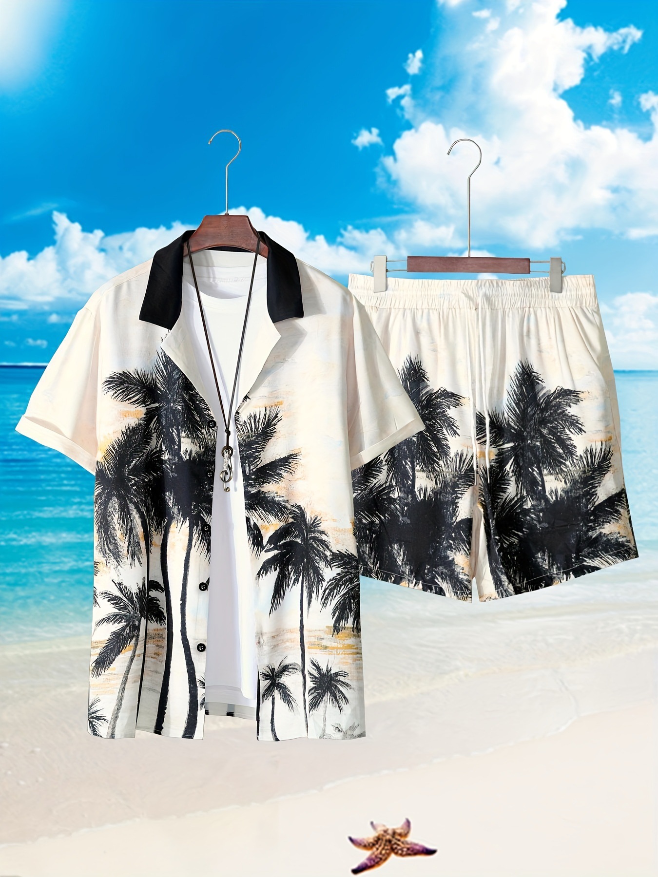 European and American Cross border 2024 Summer New Shirt and Shorts Set 3D Printed Casual Vacation Men's cardigan Two Piece Set European and American Cross border 2024 Summer New Shirt and Shorts Set 3D Printed Casual Vacation Men's cardigan Two Piece Set