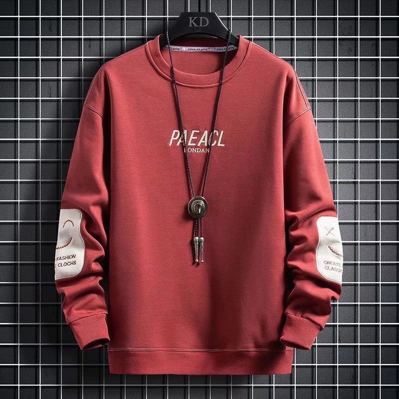 2024 Spring and Autumn Long sleeved T-shirt Men's Korean Edition Trendy Youth Bottom Shirt Top Clothes Casual Hoodie Men's Clothing