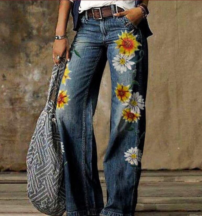 2025 New Cross border Amazon eBay Europe and America Foreign Trade Large Size Women's Jeans Wide Leg Pants Fashion Pants 2025 New Cross border Amazon eBay Europe and America Foreign Trade Large Size Women's Jeans Wide Leg Pants Fashion Pants