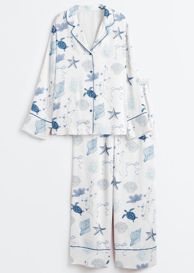 2025 Amazon standalone long sleeved casual sleepwear set with printed fashion buttons for adult casual home wear 2025 Amazon standalone long sleeved casual sleepwear set with printed fashion buttons for adult casual home wear